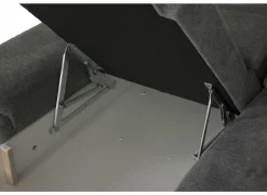 Hoeksalon Artus 371x260cm - stof - grijs met bedfunctie & opbergruimte