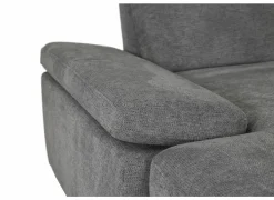 Hoeksalon Artus 371x260cm - stof - grijs met bedfunctie & opbergruimte