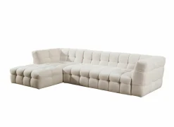 Hoeksalon Bubble 305x174cm - stof - wit