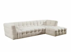 Hoeksalon Bubble 305x174cm - stof - wit