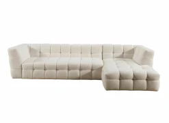 Hoeksalon Bubble 305x174cm - stof - wit