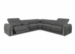 Hoeksalon Bush 322x290cm - leder - shalegrey