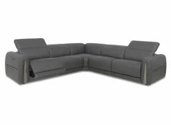 Hoeksalon Bush 290x290cm - leder - shalegrey