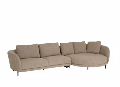 Hoeksalon Carre 311x154cm - stof - beige