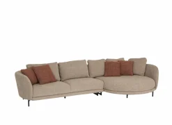 Hoeksalon Carre 311x154cm - stof - beige