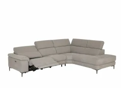 Hoeksalon Cell 295x232cm - stof - grijs met relax