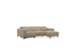 Hoeksalon Cine 277x168cm - stof - taupe met relax