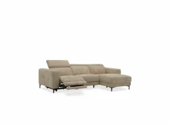 Hoeksalon Cine 277x168cm - stof - taupe met relax