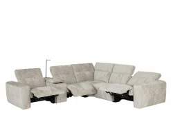 Hoeksalon Crow 334x301cm - stof - turtledove met 3 relaxen