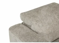 Hoeksalon Crow 301x301cm - stof - turtledove met 2 elektrische relaxen