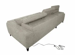Hoeksalon Dragor 296x179cm - stof - grijs met bedfunctie