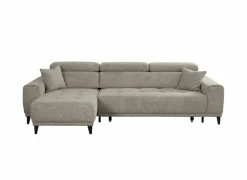 Hoeksalon Dragor 296x179cm - stof - grijs met bedfunctie