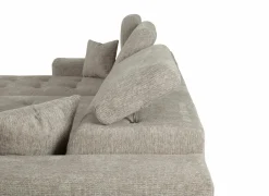 Hoeksalon Dragor 296x179cm - stof - grijs met bedfunctie