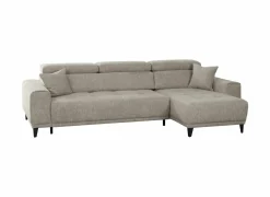 Hoeksalon Dragor 296x179cm - stof - grijs