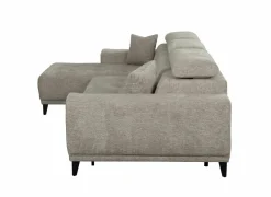 Hoeksalon Dragor 296x179cm - stof - grijs