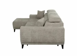 Hoeksalon Dragor 296x179cm - stof - grijs