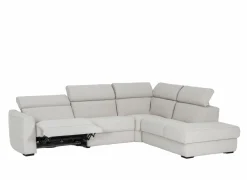 Hoeksalon Dreamer 305x260cm - stof - wit met relax