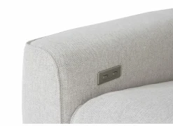 Hoeksalon Dreamer 305x260cm - stof - wit met relax