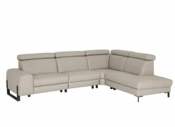 Hoeksalon Durham 304x230cm - stof - lichtgrijs met relax