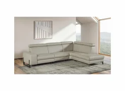 Hoeksalon Durham 298x230cm - stof - lichtgrijs