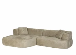 Hoeksalon Eder 310x190cm - stof - taupe