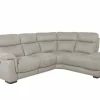 Hoeksalon Elton 250x215cm - stof - dove grey met relax & zachte zit