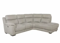 Hoeksalon Elton 250x215cm - stof - dove grey met relax & harde zit