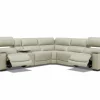 Hoeksalon Era 320x287cm - leder - beige met relax & zero-wall functie & opbergruimte