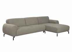 Hoeksalon Eron 331x182cm - stof - taupe