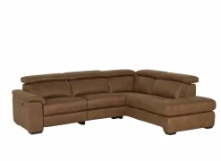 Hoeksalon Fall 271x213cm - stof -  cognac met relax