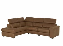 Hoeksalon Fall 213x271cm - stof - cognac