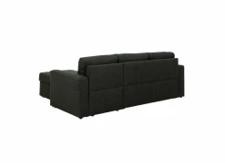 Hoeksalon Flemingsburg 226x165cm - stof - donkergrijs met bedfunctie en opbergruimte