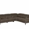Hoeksalon Flow 287x238cm - stof - grijs met relax