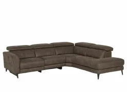 Hoeksalon Flow 287x238cm - stof - grijs met relax