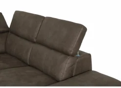 Hoeksalon Flow 287x238cm - stof - grijs met relax