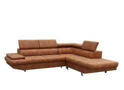 Hoeksalon Jet 295x255cm - stof - cognac