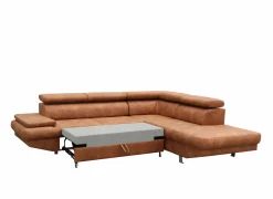 Hoeksalon Jet 295x255cm - stof - cognac