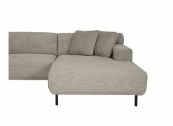 Hoeksalon Kent 390x230cm - stof - grijs