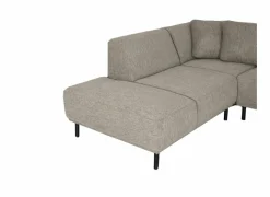 Hoeksalon Kent 390x230cm - stof - grijs