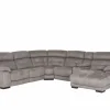 Hoeksalon Krall 344x300cm - stof - grijs - met relax