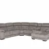 Hoeksalon Krall 344x300cm - stof - zilvergrijs - met relax