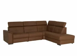 Hoeksalon Lana 289x227cm - leder - bruin