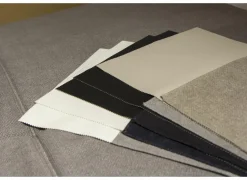 Hoeksalon Laredo 322x190cm - lederlook & stof - zwart met LED-verlichting