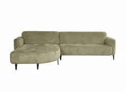 Hoeksalon Leif 332x207cm - stof - groen