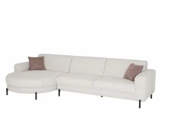 Hoeksalon Liva 325x161cm - stof - wit