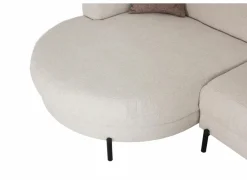 Hoeksalon Liva 325x161cm - stof - wit