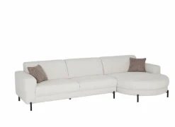 Hoeksalon Liva 325x161cm - stof - wit