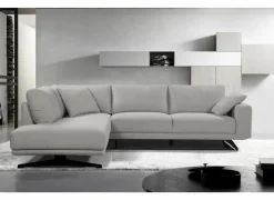 Hoeksalon Maltese  276x215cm - stof - lichtgrijs