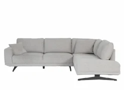 Hoeksalon Maltese 276x215cm - stof - lichtgrijs