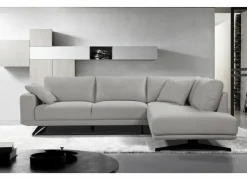 Hoeksalon Maltese 276x215cm - stof - lichtgrijs